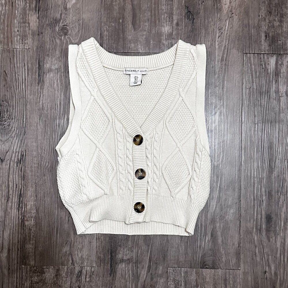 TJ Maxx/Sincerely Jules Ivory Vest Size Small